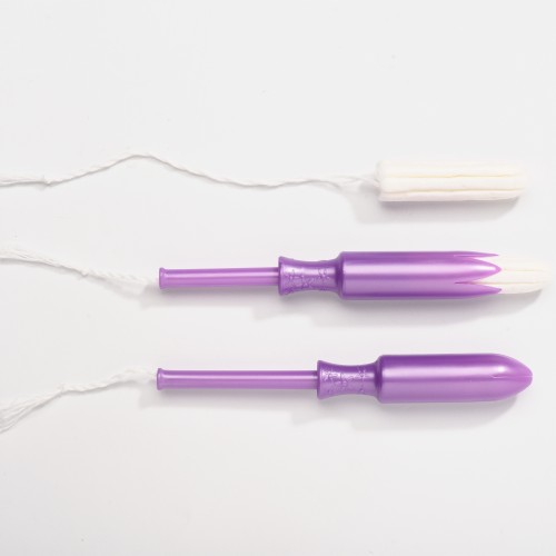 Disposable Female Vaginal Tampons with applicator of plastic